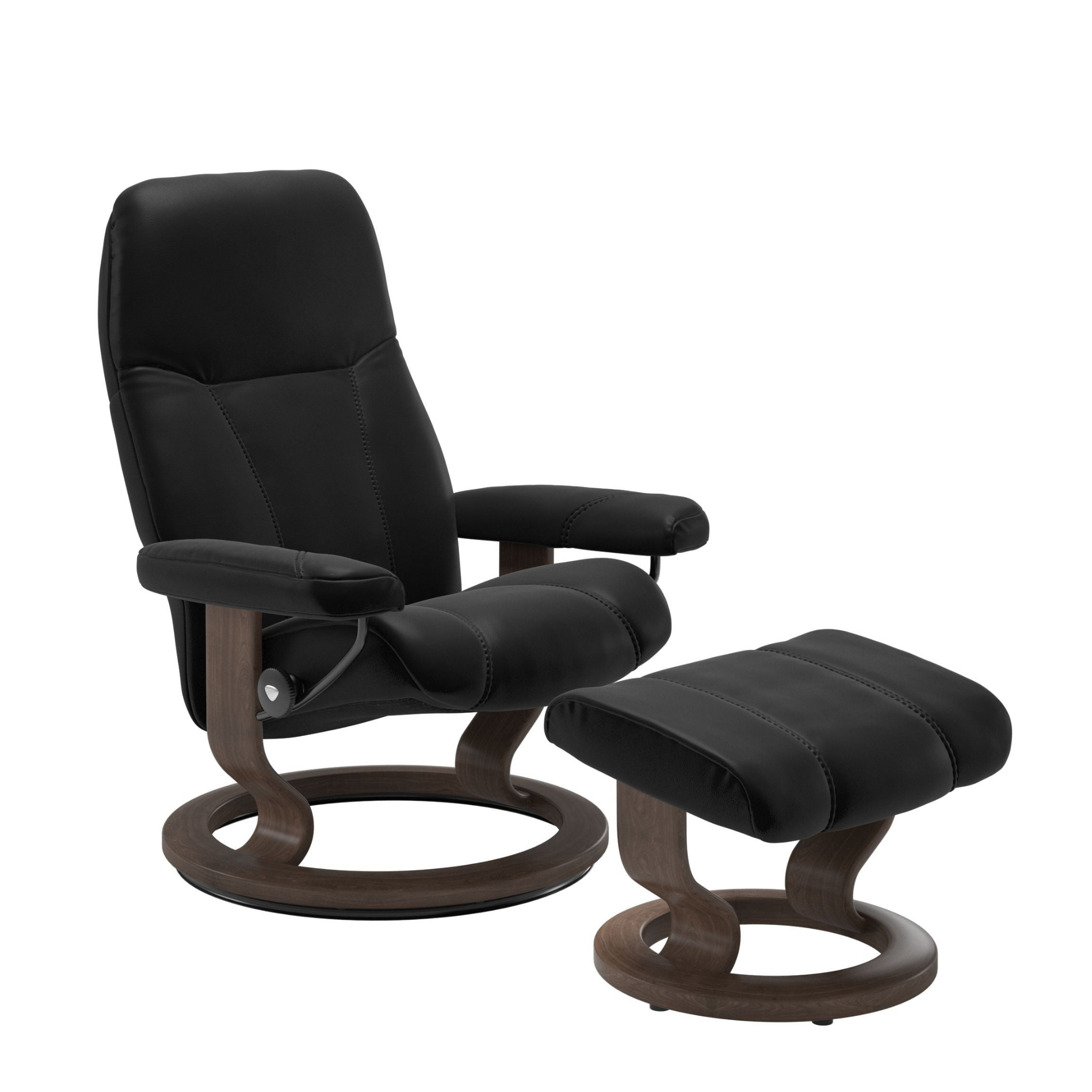 Consul Large Recliner Chair & Stool Classic Base by Stressless