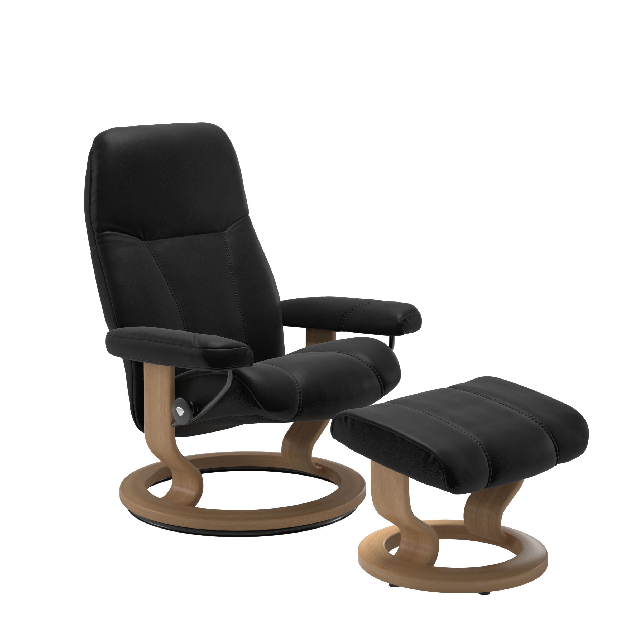 Consul Medium Recliner Chair & Stool Classic Base by Stressless