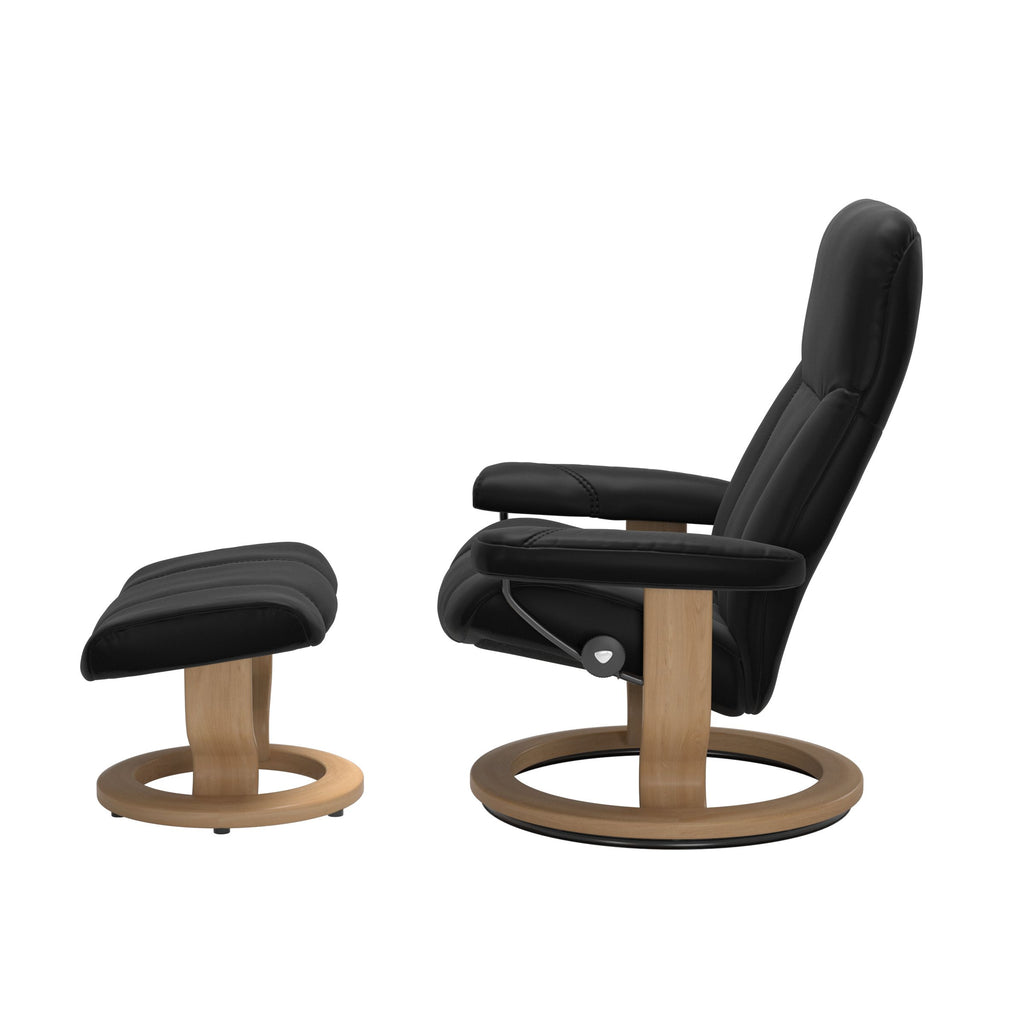 Consul Medium Recliner Chair & Stool Classic Base by Stressless