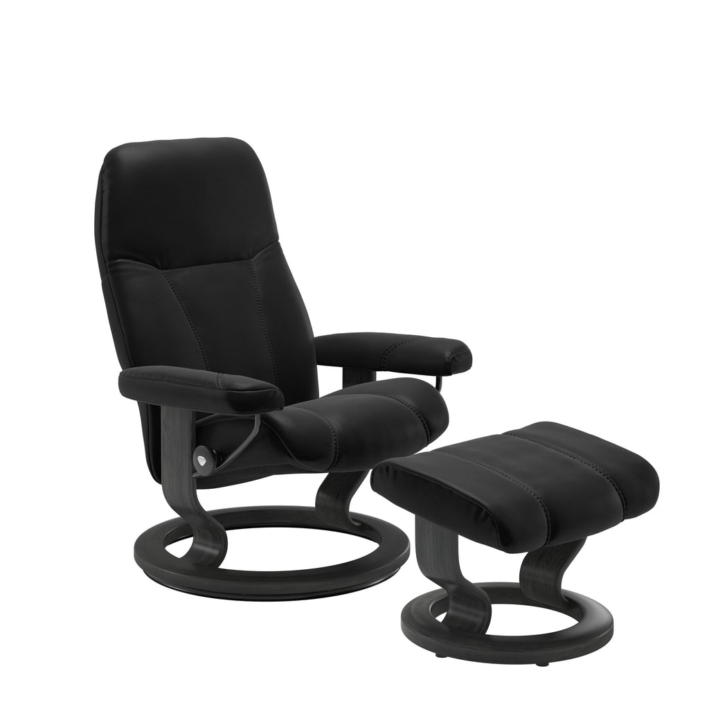 Consul Medium Recliner Chair & Stool Classic Base by Stressless