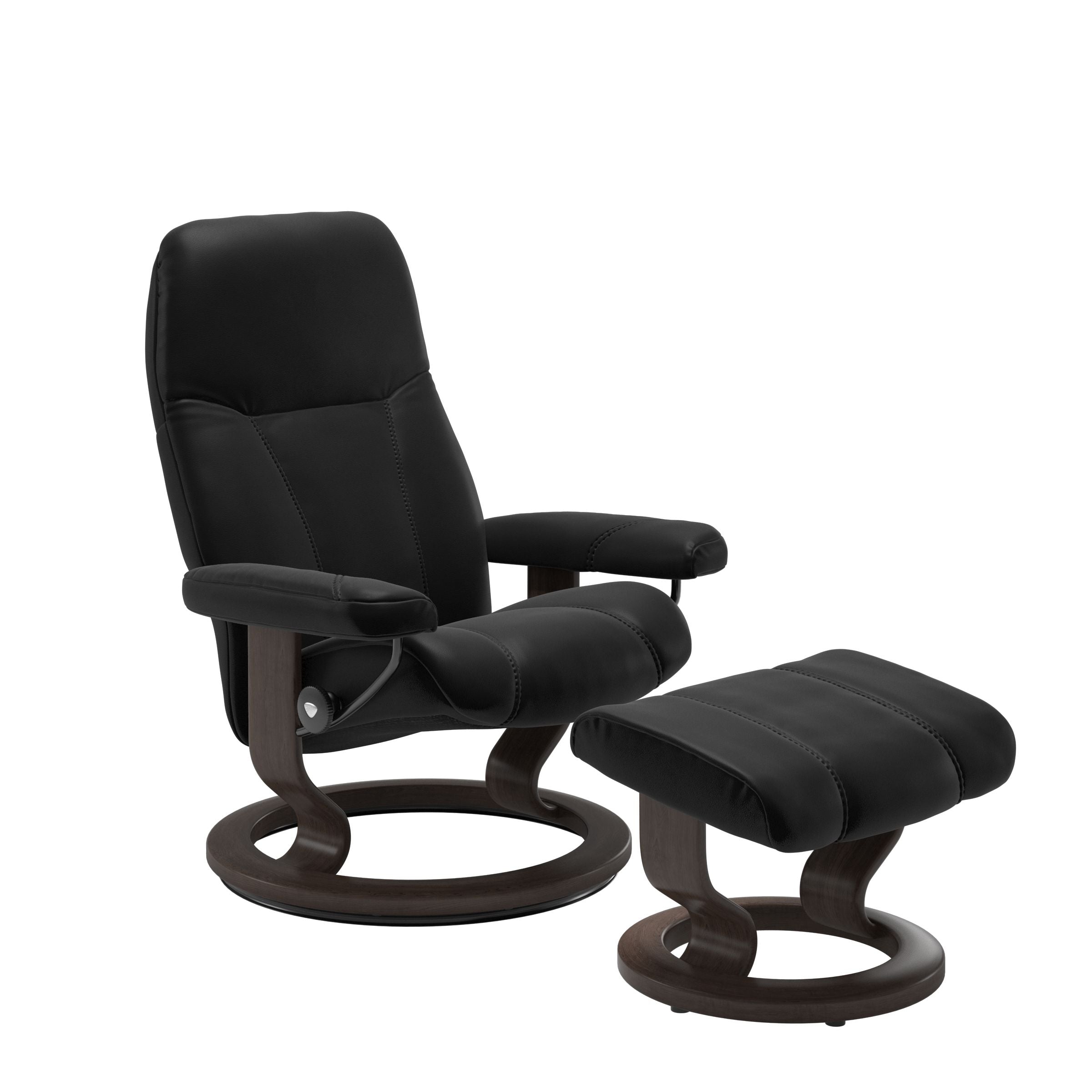 Consul Large Recliner Chair & Stool Classic Base by Stressless