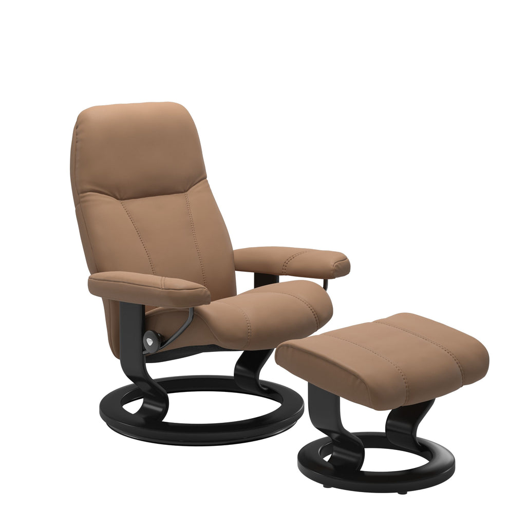 Consul Medium Recliner Chair & Stool Classic Base by Stressless