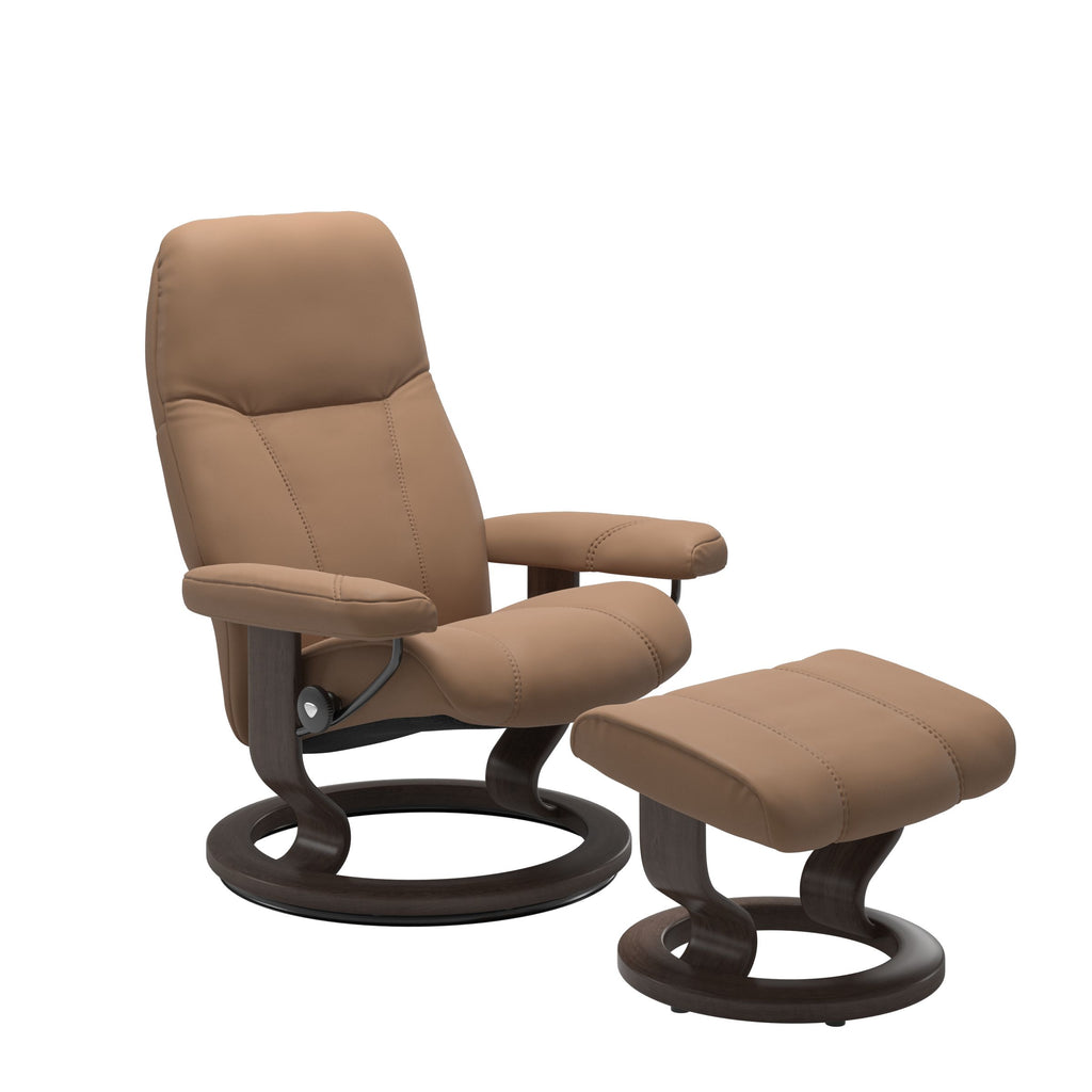 Consul Medium Recliner Chair & Stool Classic Base by Stressless