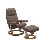 Consul Large Recliner Chair & Stool Classic Base by Stressless