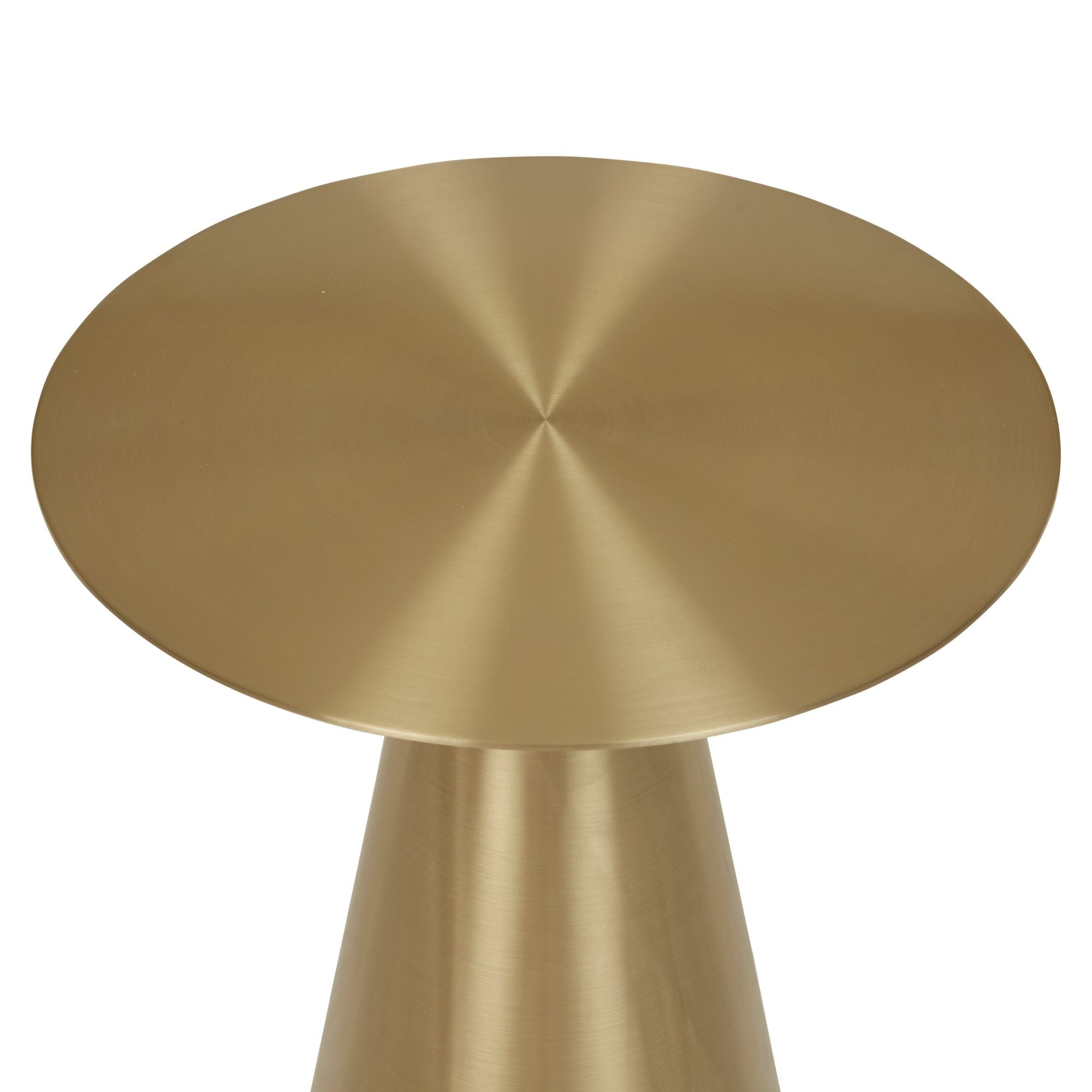 Elle Hourglass Side Table - Brushed Gold by GlobeWest Ex Display