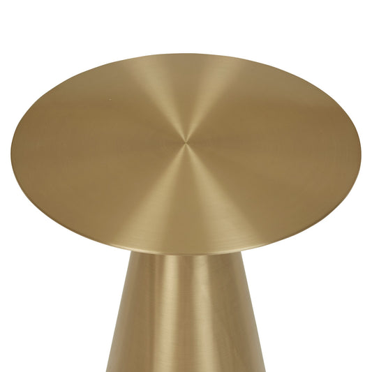 Elle Hourglass Side Table - Brushed Gold by Globewest