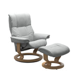 Mayfair Medium Recliner Chair & Stool with Classic Base by Stressless