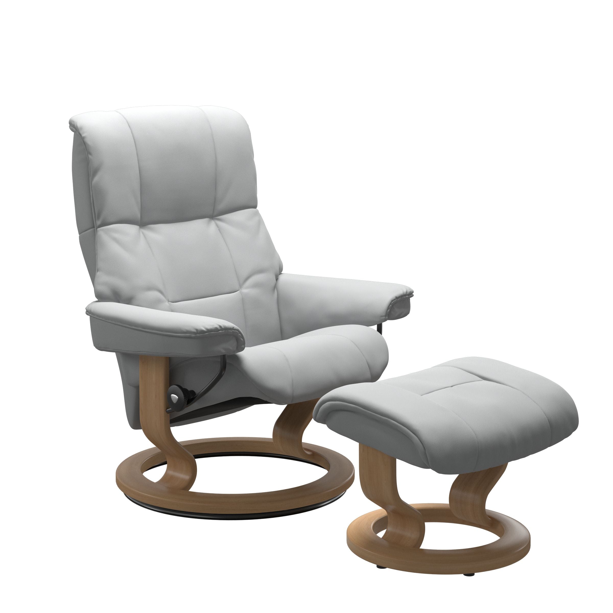 Mayfair Medium Recliner Chair & Stool with Classic Base by Stressless