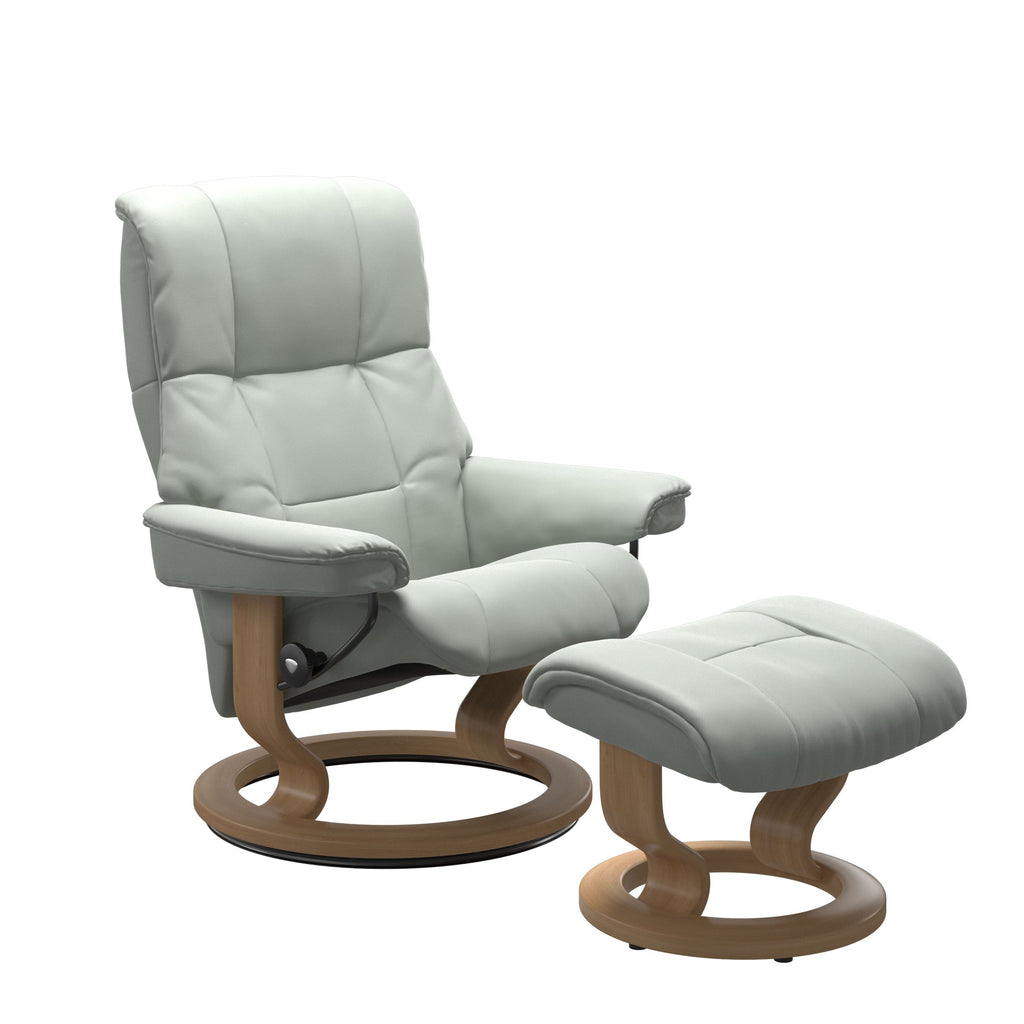 Mayfair Medium Recliner Chair & Stool with Classic Base by Stressless