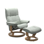 Mayfair Medium Recliner Chair & Stool with Classic Base by Stressless