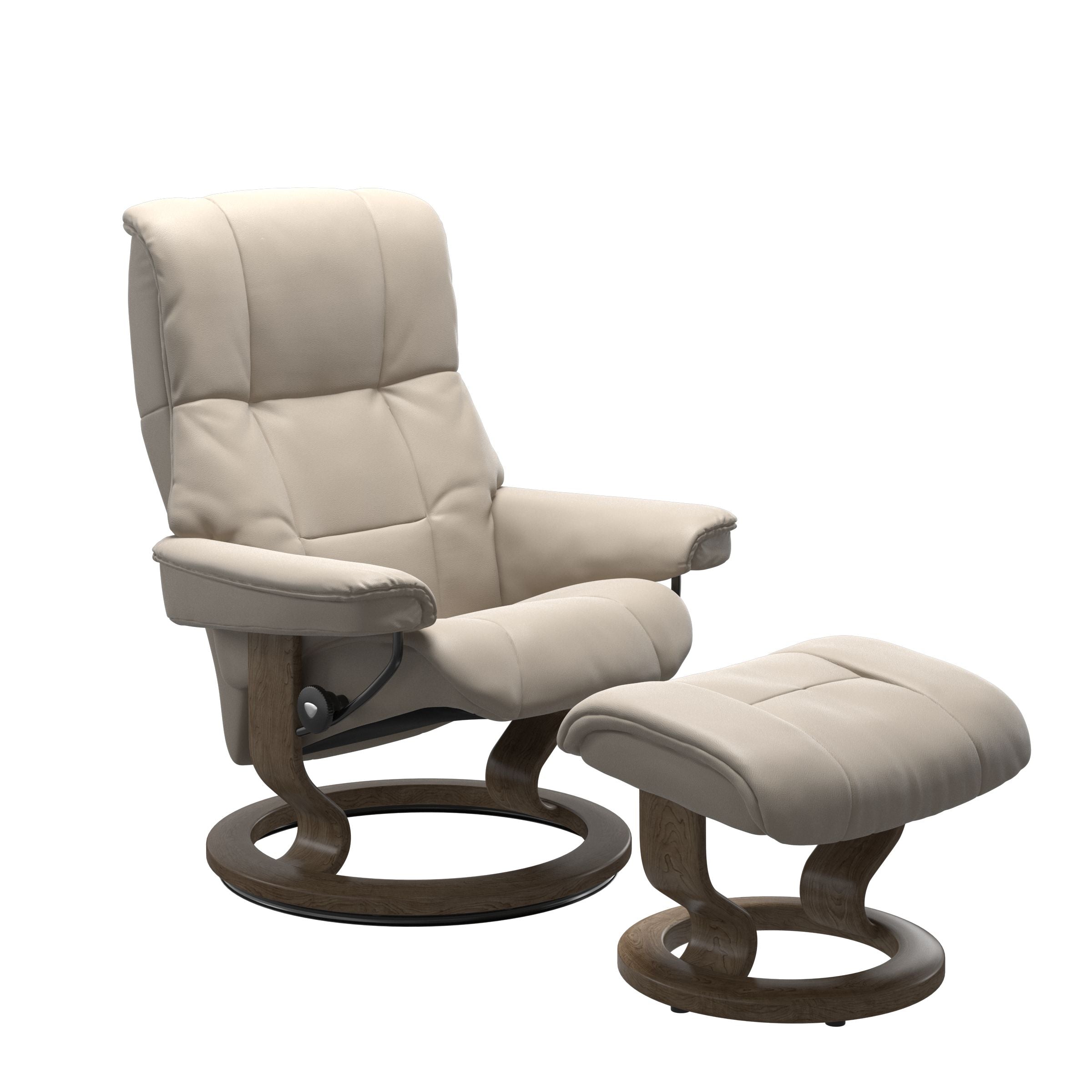 Mayfair Medium Recliner Chair & Stool with Classic Base by Stressless