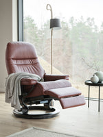 Sunrise Small Recliner Chair & Stool Classic Base by Stressless