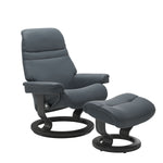 Sunrise Medium Recliner Chair & Stool Classic Base by Stressless