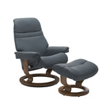 Sunrise Small Recliner Chair & Stool Classic Base by Stressless