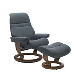 Sunrise Medium Recliner Chair & Stool Classic Base by Stressless