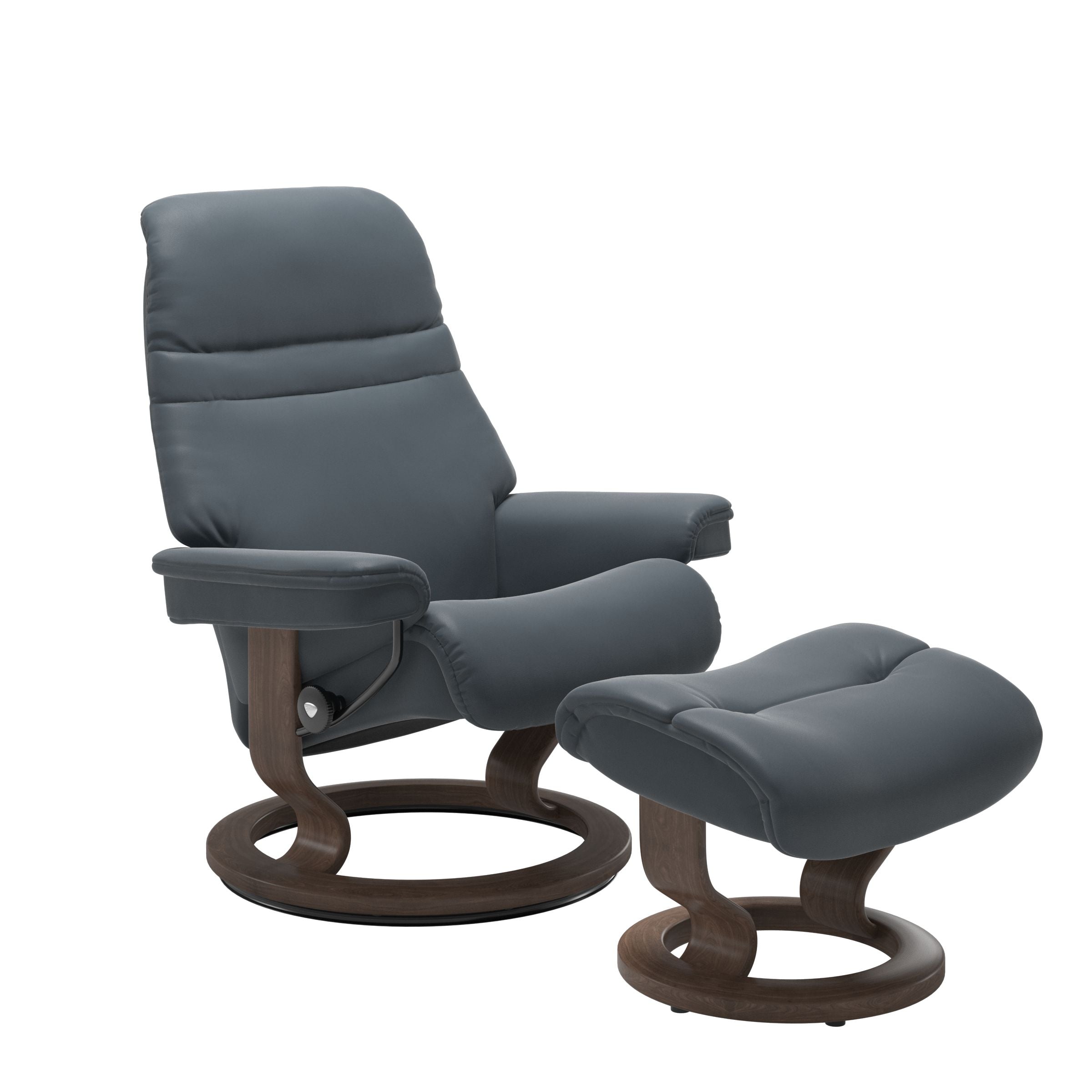 Sunrise Medium Recliner Chair & Stool Classic Base by Stressless