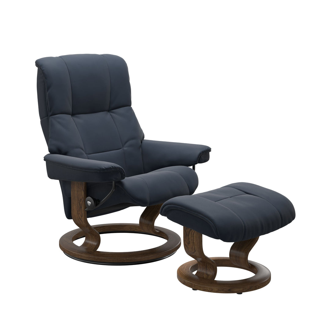 Mayfair Medium Recliner Chair & Stool with Classic Base by Stressless