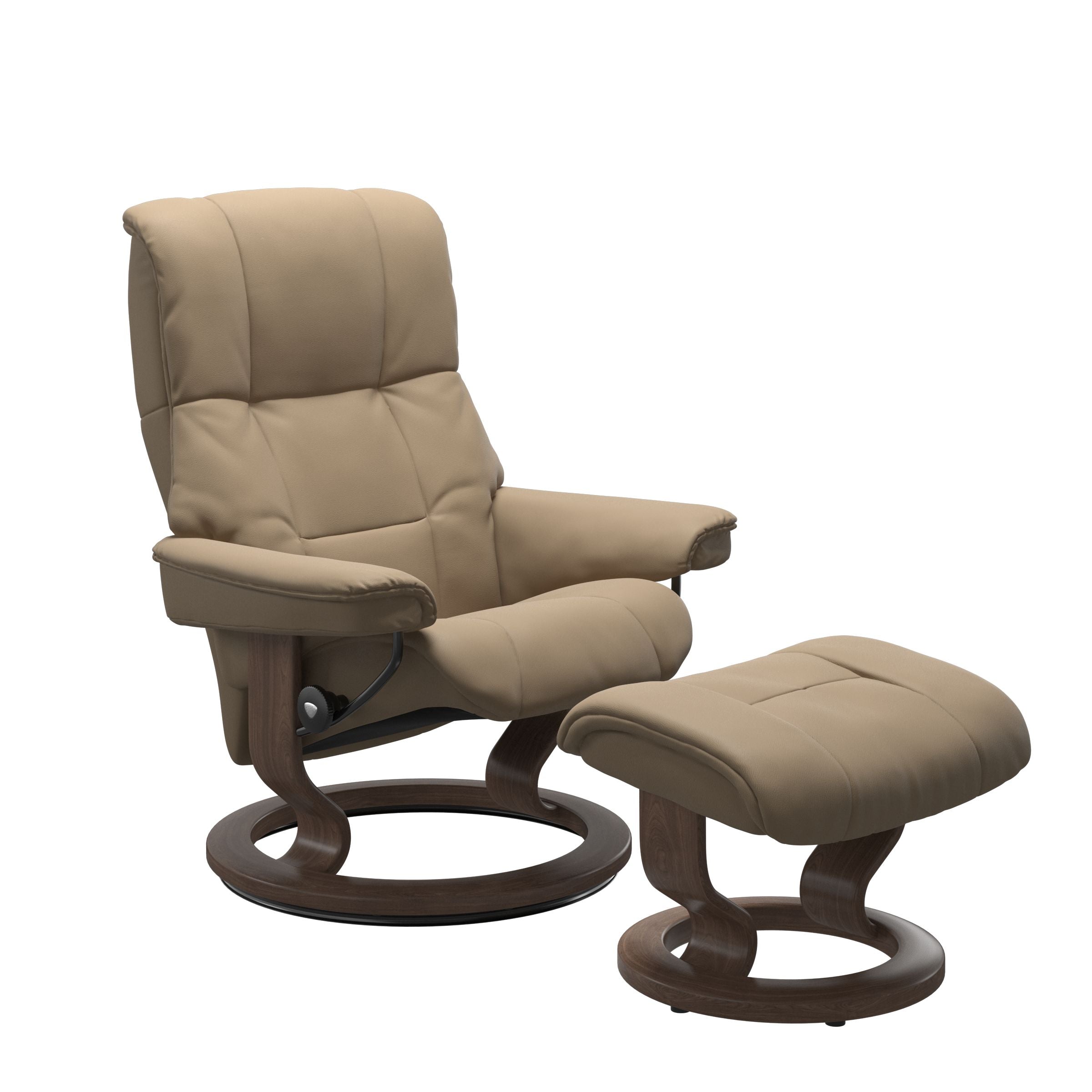 Mayfair Medium Recliner Chair & Stool with Classic Base by Stressless